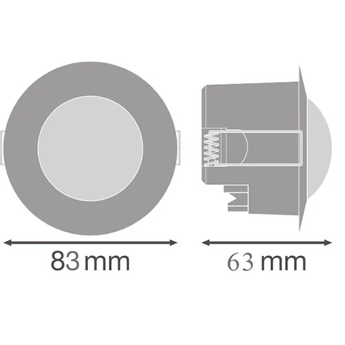 Infrasarkanais kustības un krēslas sensors 360°, 6m