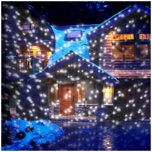 Waterproof laser projector for garden and home - snowfall projection with remote control