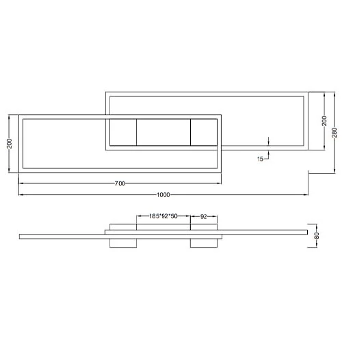 Griestu gaismeklis ar pulti ALBANY, 37W, 4300lm, 2700-6500K