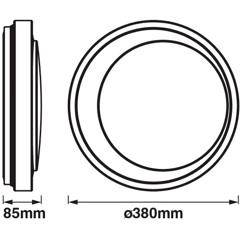 Потолочный умный светильник SMART + Orbis Moon 26W, CCT, IP20