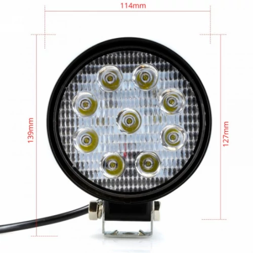 Additional automotive work lights 27W , 9-32V, 6000K, IP67