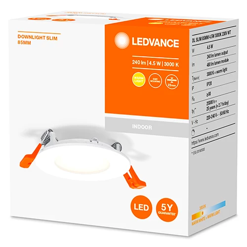 LED Iebūvējams panelis 4.5W 3000K DOWNLIGHT SLIM