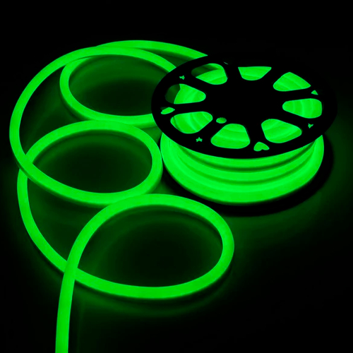 LED уличная неоновая лента IP65, зеленая, 220-240В