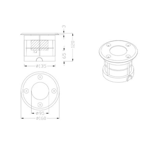 LED светильник 9w встраиваемый в землю и асфальт / BELAJA / 540lm / 3000K / 4017807453348 / 70-3556