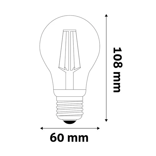 LED spuldze E27, A60, 7W, 806lm, 2700K