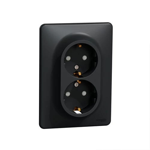 Built-in 2-gang socket grounded, mechanical SEDNA Design