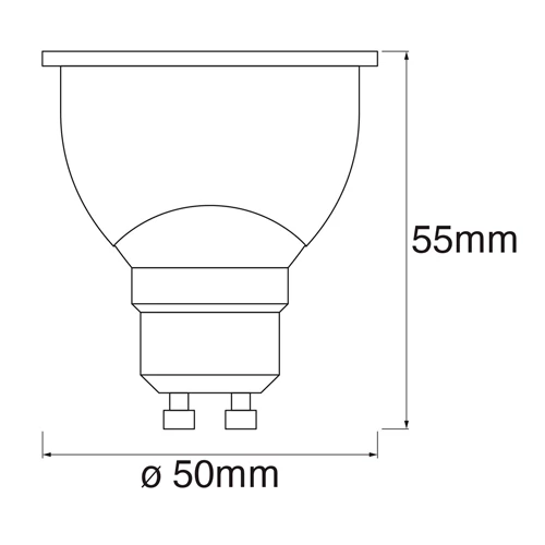 LED Viedā spuldze GU10, 45°, 4.9W, 350lm, RGB + W