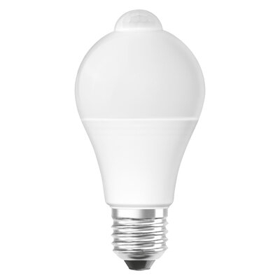 LED lampa ar kustības sensoru E27, A60, 8.8W, 806lm, 2700K