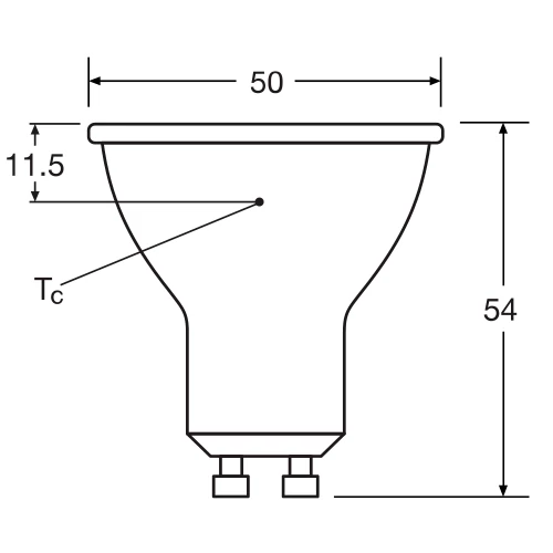 LED bulb GU10, 120°, 6.9W, 620lm, 4000K