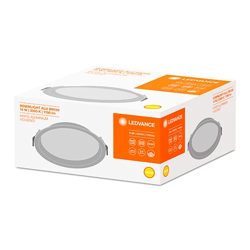 LED Iebūvējams gaismeklis 14W 3000K DOWNLIGHT ALU