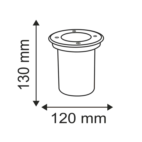 LED gaismeklis iebūvējams zemē un asfalta segumā Polux COMETA round SG770 / excl. 1*GU10 / IP65 / 5903137209016 / 12-0080