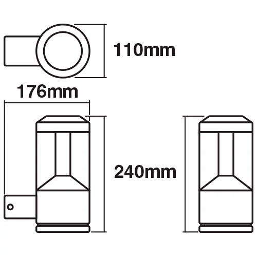 Fasādes gaismeklis 12W, 3000K, IP44 ENDURA STYLE LANTERN MODERN