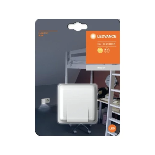 Plug-in LED night light with light sensor LUNETTA 3000К