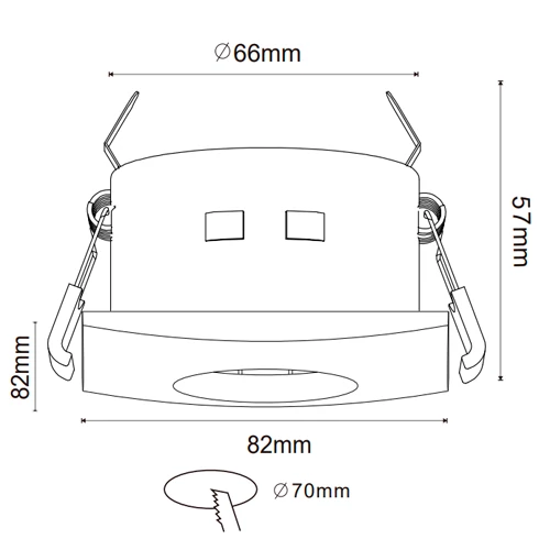 Built-in light SARDUNYA-S, excl. MR16, max 50W, IP65