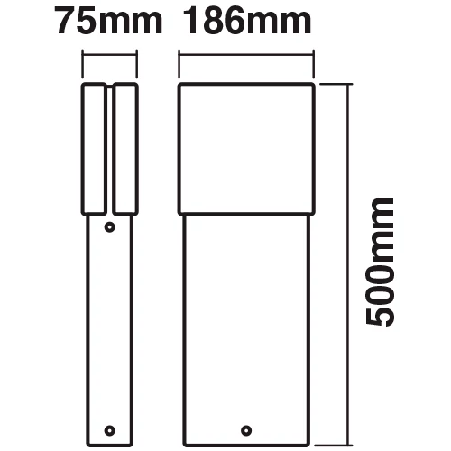 Āra gaismeklis - stabiņš 50cm, 12.5W, 3000K, IP44 ENDURA STYLE ELLIPSE