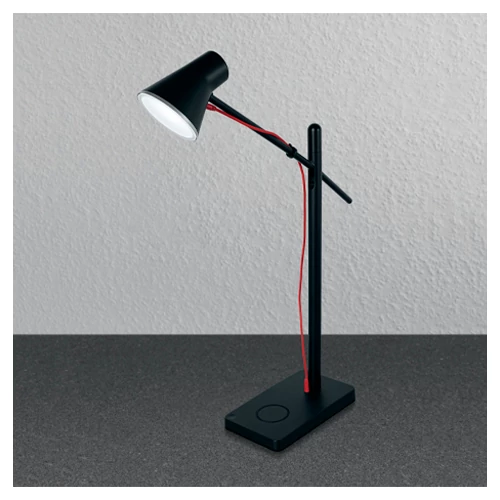 Table lamp with USB charger PANAN Alu