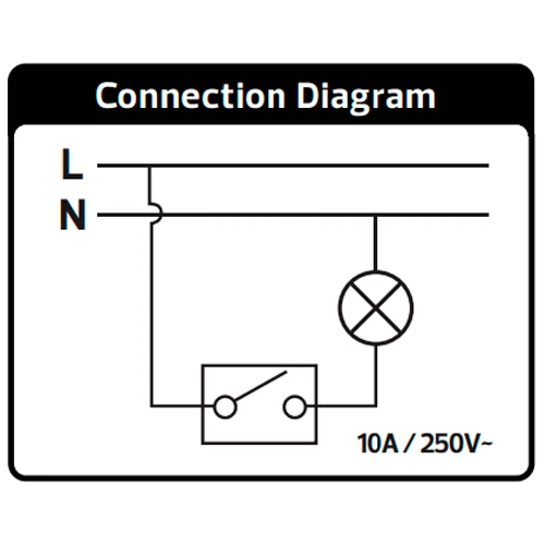 One-way switch EVA, 1 pole