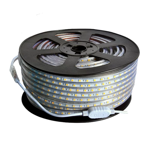 Augstsprieguma 220V LED lente IP67, silti balts, 8W