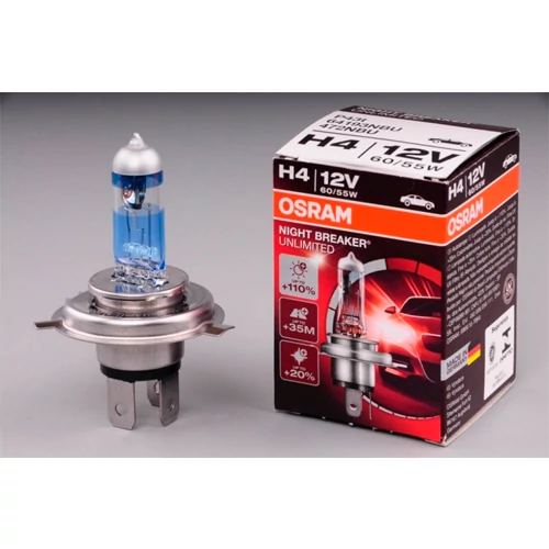 Halogen H4 bulb, NIGHT BREAKER UNLIMITED series