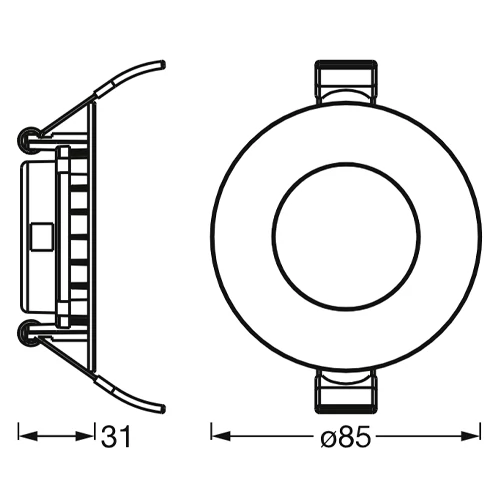 LED Iebūvējams panelis 4.5W 4000K DOWNLIGHT SLIM