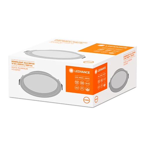 LED Iebūvējams gaismeklis 14W 4000K DOWNLIGHT ALU DN