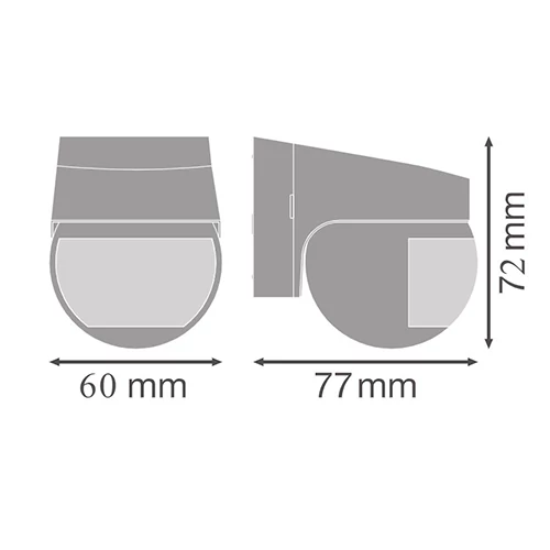 Infrared motion and twilight sensor 110°, 12m