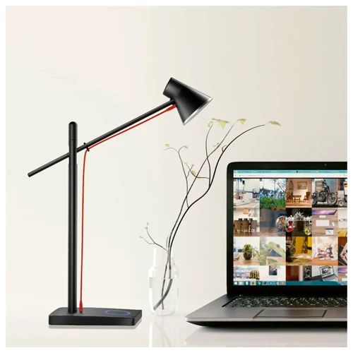 Table lamp with USB charger PANAN Alu