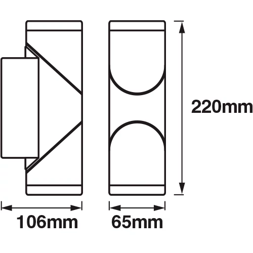 Фасадный светильник 12.5W, 3000K, IP44 ENDURA STYLE UpDown Flex