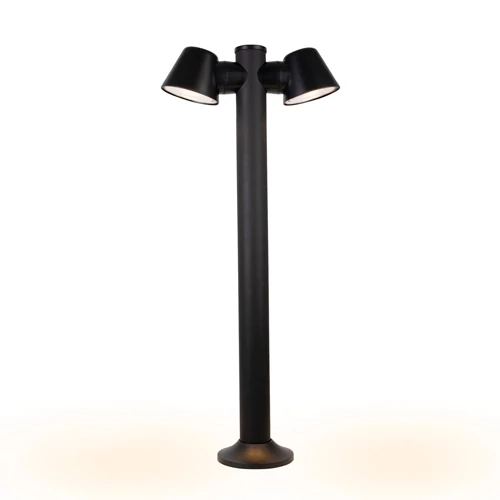 Street light bollard post CONE, 80cm, excl. 2 x GU10, IP54, IK09