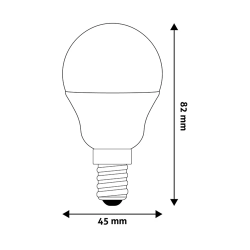 LED spuldze E14, P45, 6.5W, 806lm, 4000K