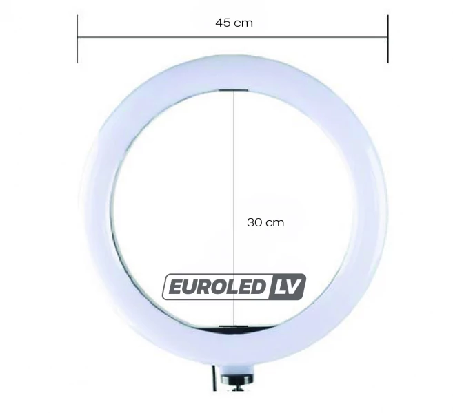 LED Selfie lampa 20W ar regulējamu statīvu