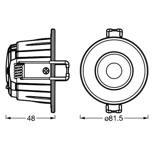 LED встроенный светильник 5,5Вт, 2700-3000-4000К, IP65, SPOT COMBO FIX