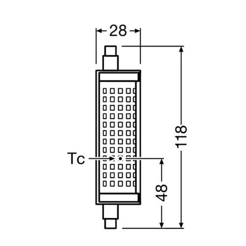 LED bulb R7S 118mm, 19W, 2452lm, 2700K