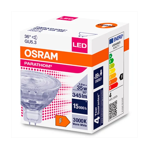 LED лампа MR16, 3.8Вт, 345лм, 3000К