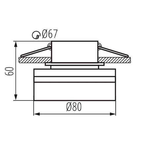 Recessed luminaire - fitting GOVIK-ST DSO-B