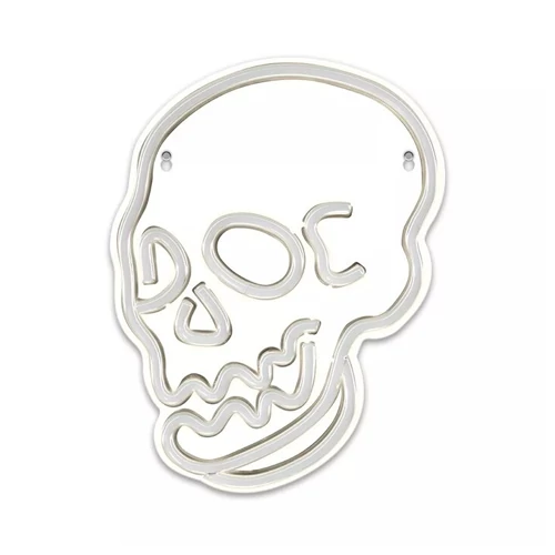 LED light sign - SKULL, Neon, white