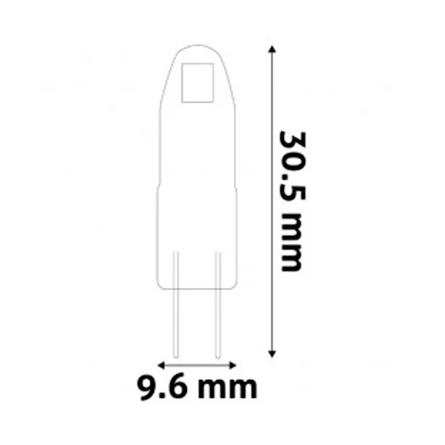 LED лампа G4, 12V, 1.2W, 90lm, 2700K