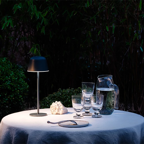 Outdoor table lamp with battery ENDURA STYLE TABLE, 2.5W, IP54, USB, 2700-6500K