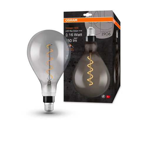 Vintage style LED bulb E27, A160, 4W, 140lm, 1800K