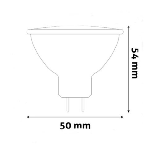 LED лампа GU5.3, 12V, 6W, 510lm, 3000K