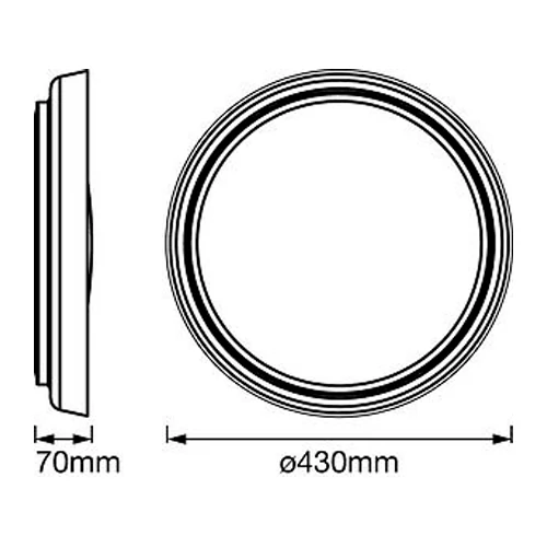 Потолочный умный светильник SMART+ Orbis Plate 26W, CCT, IP20