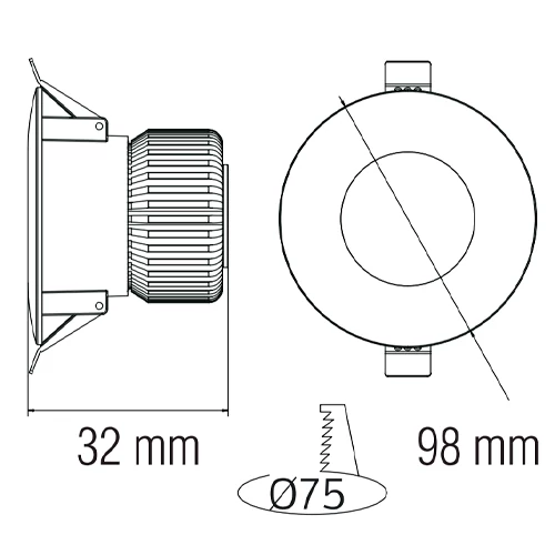 LED Built-in panel 8W, 600lm, 4200K