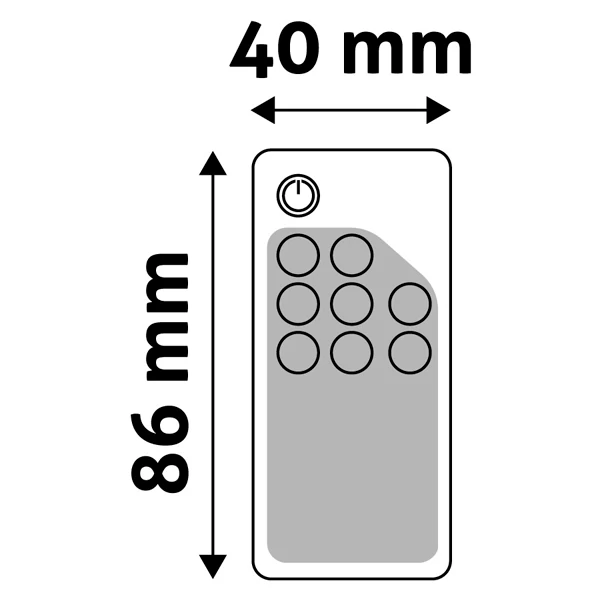 LED Strip dimmer with remote control, 5-24V, 12A, 144W