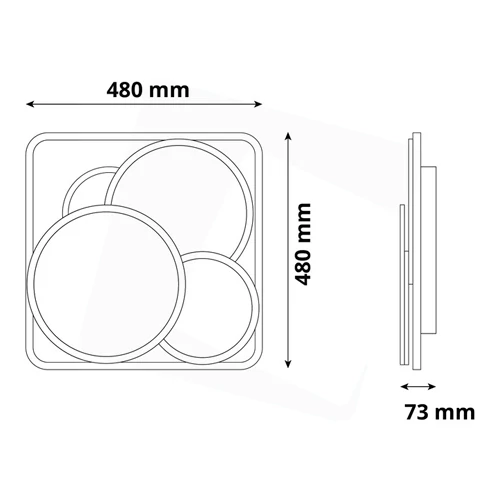 Ceiling lamp with remote control Design Oyster Brees