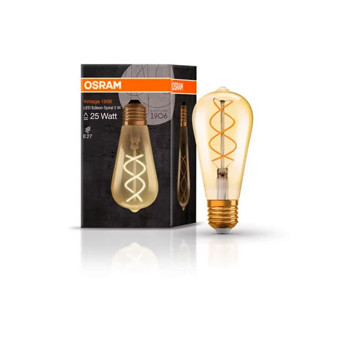 Vintage style LED bulb E27, ST64, 4W, 300lm, 2000K