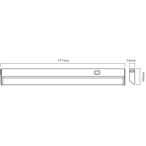 LED lineārais gaismeklis 35cm, 6W, 3000K, IP20 LINEAR LED TURN