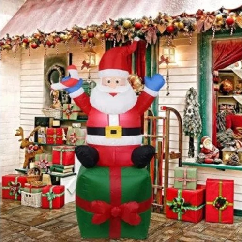 Inflatable Santa Claus with LED lighting