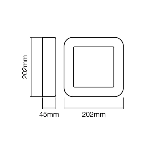 Fasādes gaismeklis 13.5W, 3000K, IP44 ENDURA STYLE Square SQ