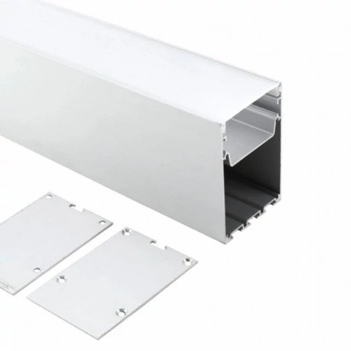 Anodized high aluminum profile for 1-4 rows of LED strips HB-75X50