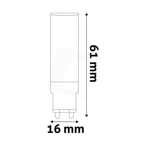 LED bulb G9, 4.2W, 450lm, 3000K